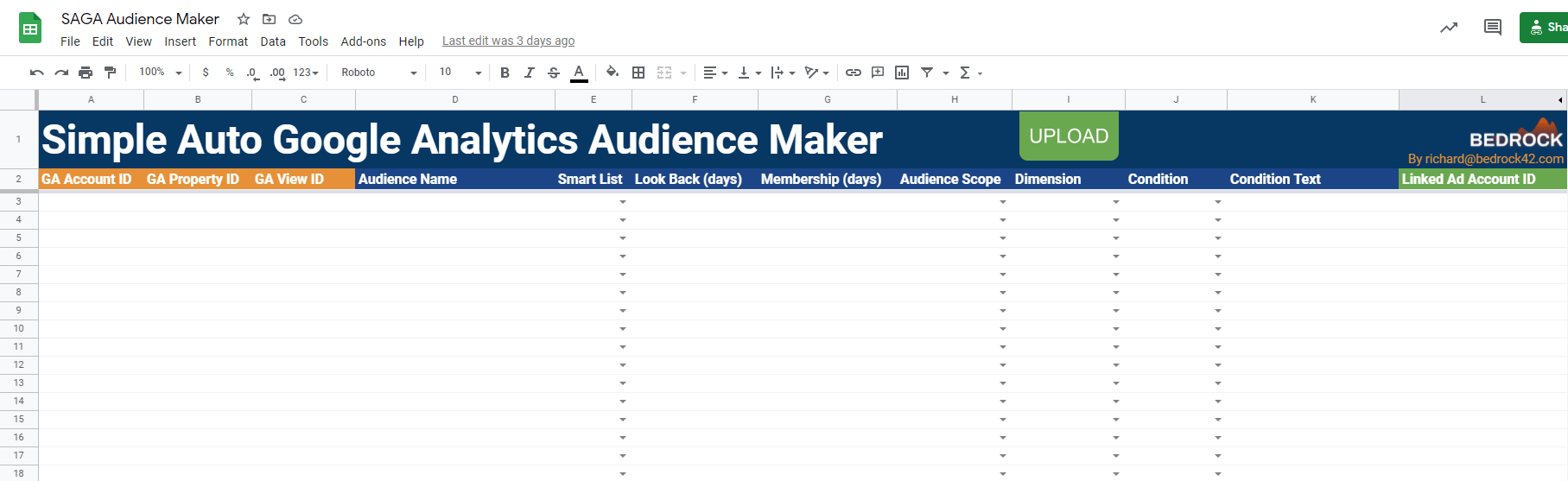 Paid Marketers – I Built a Free Bulk Google Analytics Audience Maker to Save Time